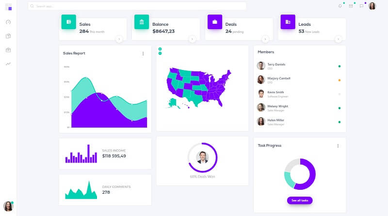 Dashkit v3 - Bulma Dashboard.