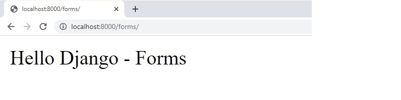 Django Forms - A Hello-World type route
