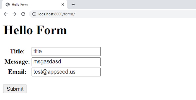 Django Forms - Completed with user Data