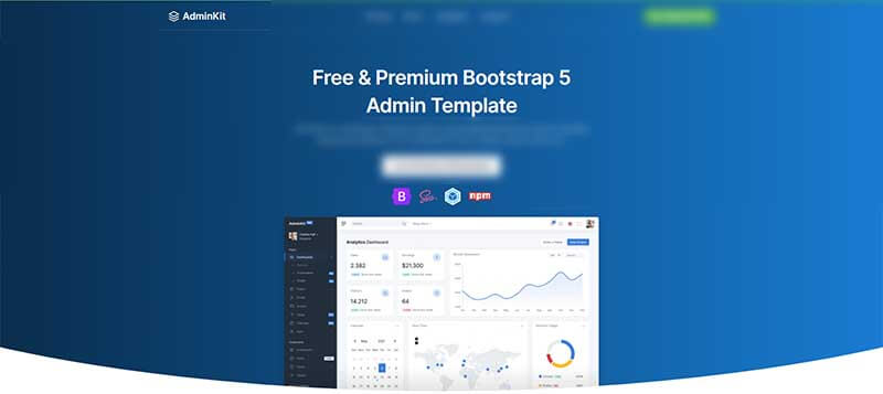 AdminKit - Bootstrap 5 Template.