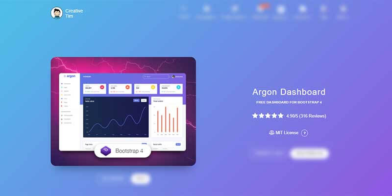 Bootstrap Template - Argon Dashboard