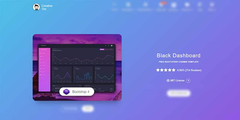 Bootstrap Template - Black Dashboard