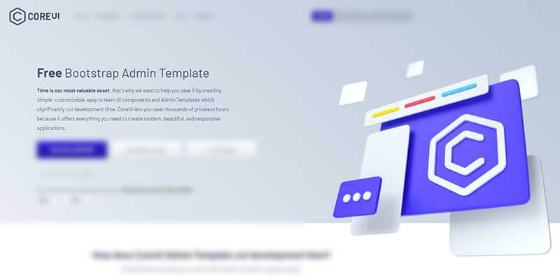 CoreUI - Homepage Screen.