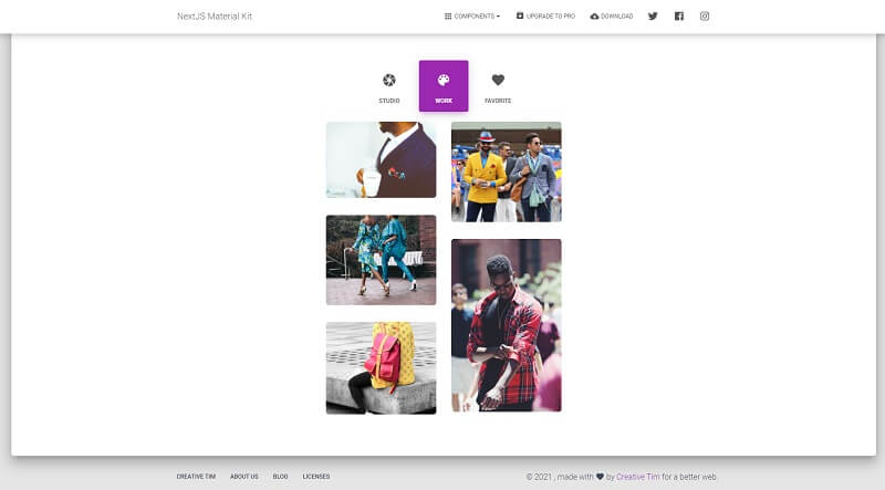 Next JS - Material Kit Components.